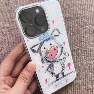 Cute Piggy iPhone Case - White